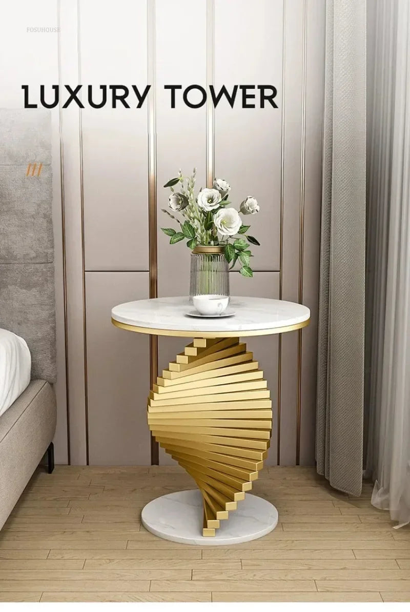 Nordic Leisure Bedroom Side Table Modern Marble Coffee Table for Living Room Furniture Nordic Designer Tables