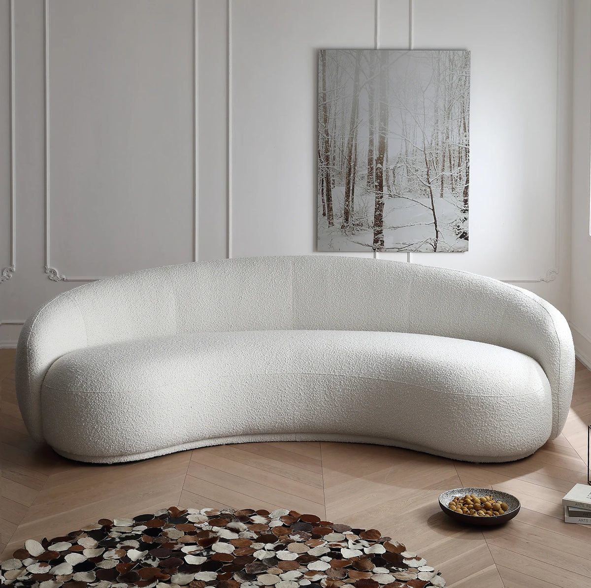 Living room Julep sofa Curved cashew sofa