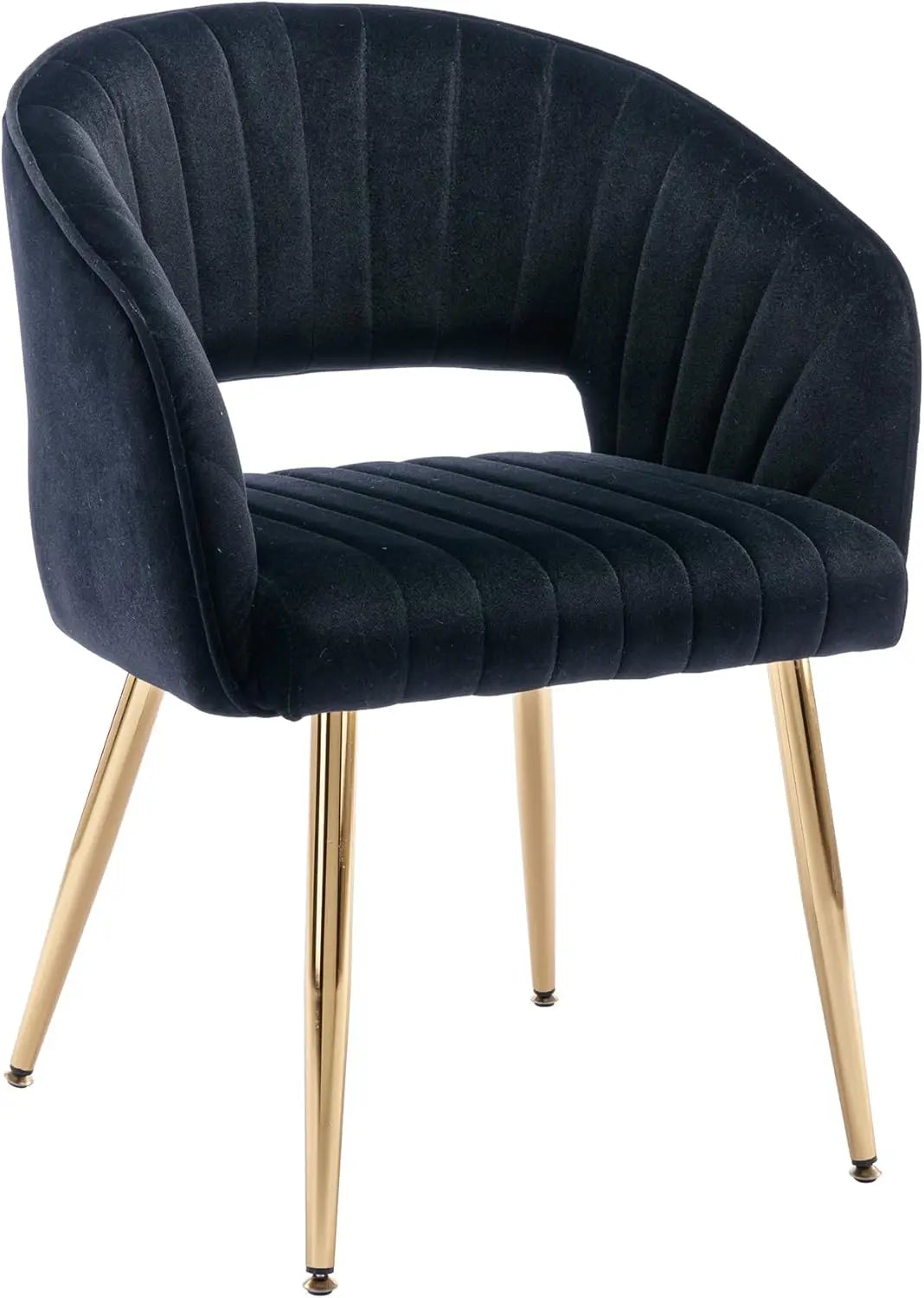 Home Office Chair Swivel Velvet Desk Chair Accent Armchair Upholstered Modern Tufted Chairs with Gold Base for Girls Women