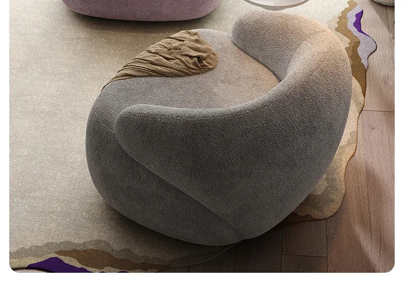 Italian light luxury fabric rotating leisure chair balcony single Nordic modern minimalist designer living room sofa