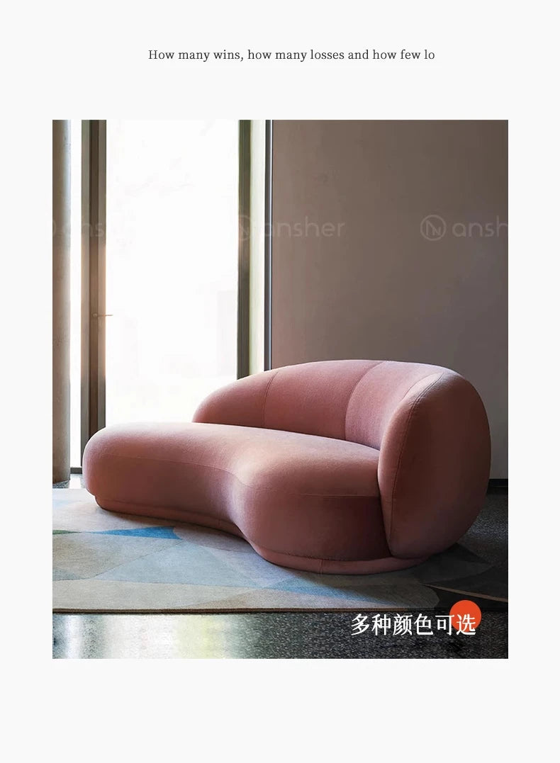 Cashew sofa Nordic light luxury modern simple living room fabric sofa combination straight row sofa