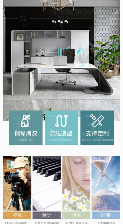 Computer Desk Corner Office Executive Multifunction Home Furniture Organizer Study Table Writing Workshop Desktop Ufficio Room