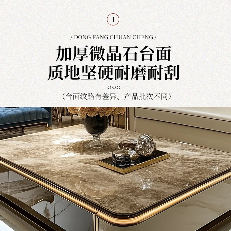 Coffee Table Living Room Household Light Luxury High-end Large Apartment Tea Table Rectangular 2025 New High-end Villa Large