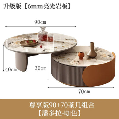 Unique Aesthetic Coffee Tables Marble European Glam Nordic Luxury Trendy Coffee Tables Round Modern Mesas Living Room Furniture