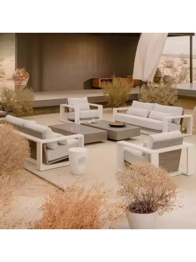 Aluminum alloy outdoor sofa open-air balcony villa courtyard coffee table combination furniture