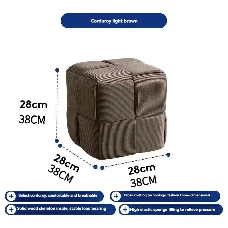 Household door shoes stool fashion small stool simple creative dice stool living room sofa stool pedal stool.