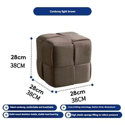 Household door shoes stool fashion small stool simple creative dice stool living room sofa stool pedal stool.