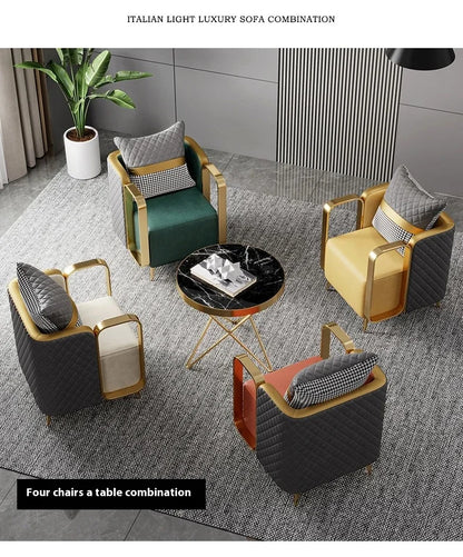 Living Room Single Sofa Dining Chair Victoria Relax Armchair Voven Upholstered Replacement Chairs Booster Nordic Floor Furniture