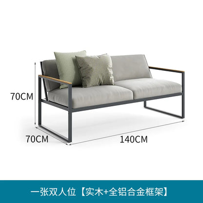 Italian Style Designer Simplicity Garden Sofas Originality Art Courtyard Villa Garden Sofas Luxury Outdoor Furniture Divano FYOS