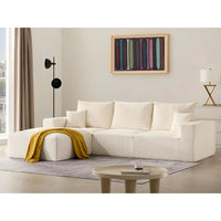 Luxury Sectional Cloud Boneless Sofa Couches | 113'' 3 Seater U-Shaped Modern Lounge Couch | No Assembly Modular for Living Room