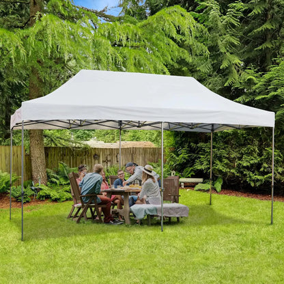 10x20 Pop Up Canopy Tent Commercial Instant Waterproof UV Protection Outdoor Party Event Festival White Custom