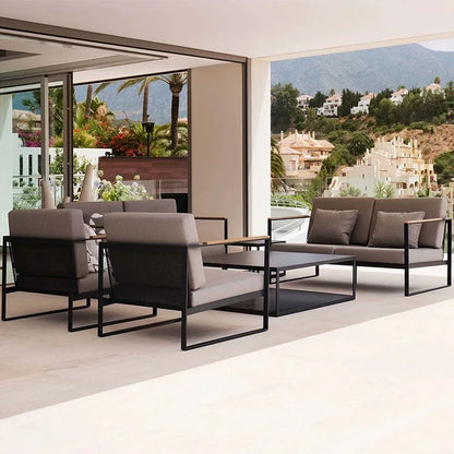 Outdoor aluminum alloy sofa waterproof and sun protection outdoor garden courtyard open-air furniture