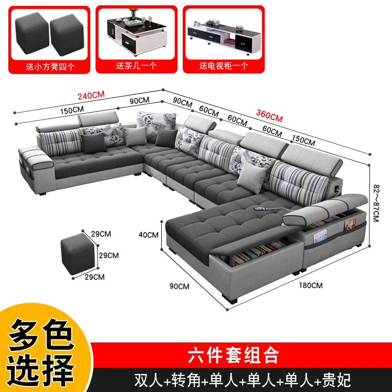 Classic Storage Sofa Adults Comfortable Corner Modern Sofa Living Room Designer Floor Muebles Para Habitacion Home Accessories