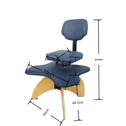 Cross Legged Chair With Backrest Height-Adjustable Stool for Posture Wooden Knee Office Chair Ergonomic Seat Monkey Crouching