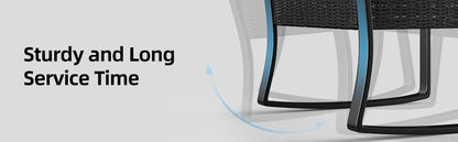 utdoor Rattan Conversation with Coffee Table for Garden Balcony Backyard Poolside (Grey Cushion)