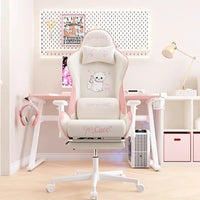 Pink Cute Gaming Chair Ergonomic Internet Celebrity Live Broadcast Computer Chair Home Office Lifting Rotating Reclining Seat