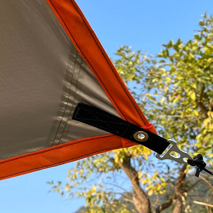 Oxford Large Tarp Waterproof 4x6m Sun Shelter Outdoor Camping Awning Tent Big Tarp Shade Canopy for Family Beach Hiking