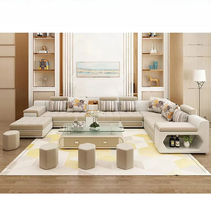 -Modern Design Living Room Sofa Leisure Corner Sofa Set