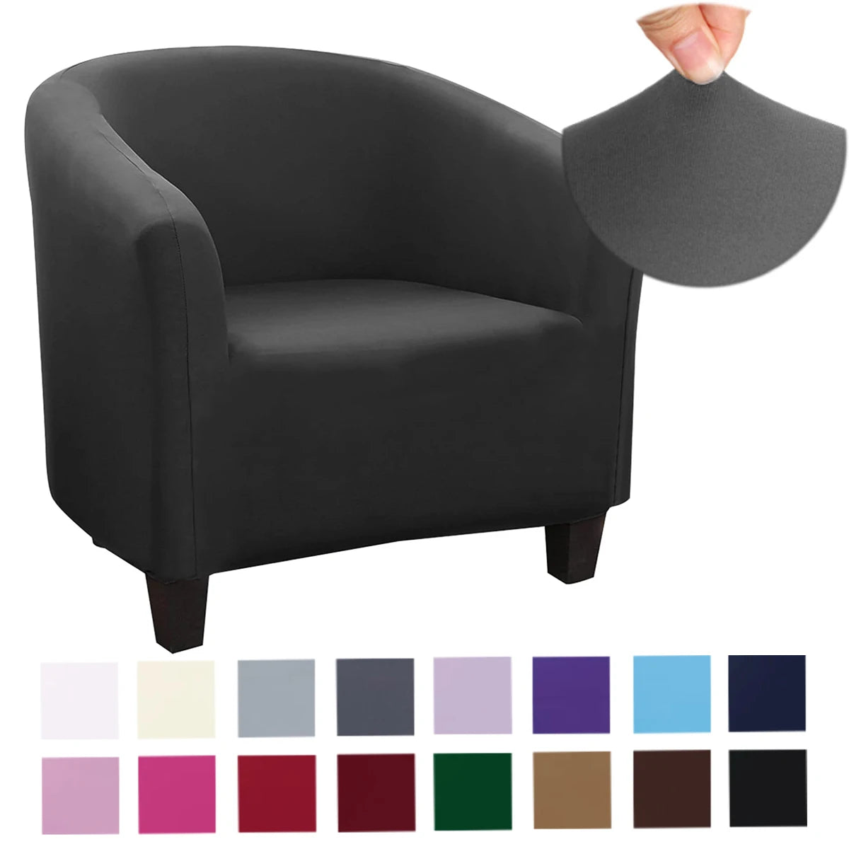 Stretch Club Chair Slipcover Spandex Barrel Chair Covers Printed Tub Living Room Armchair Covers Furniture Protector Sofa Cover