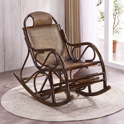 Rattan Chair Elderly Balcony Outdoor Rocking Reclining Adult Home Living Room Leisure Nap Patio Escape