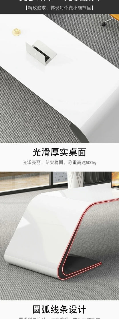 a Boss desk simple modern fashion manager desk large desk white paint boss table