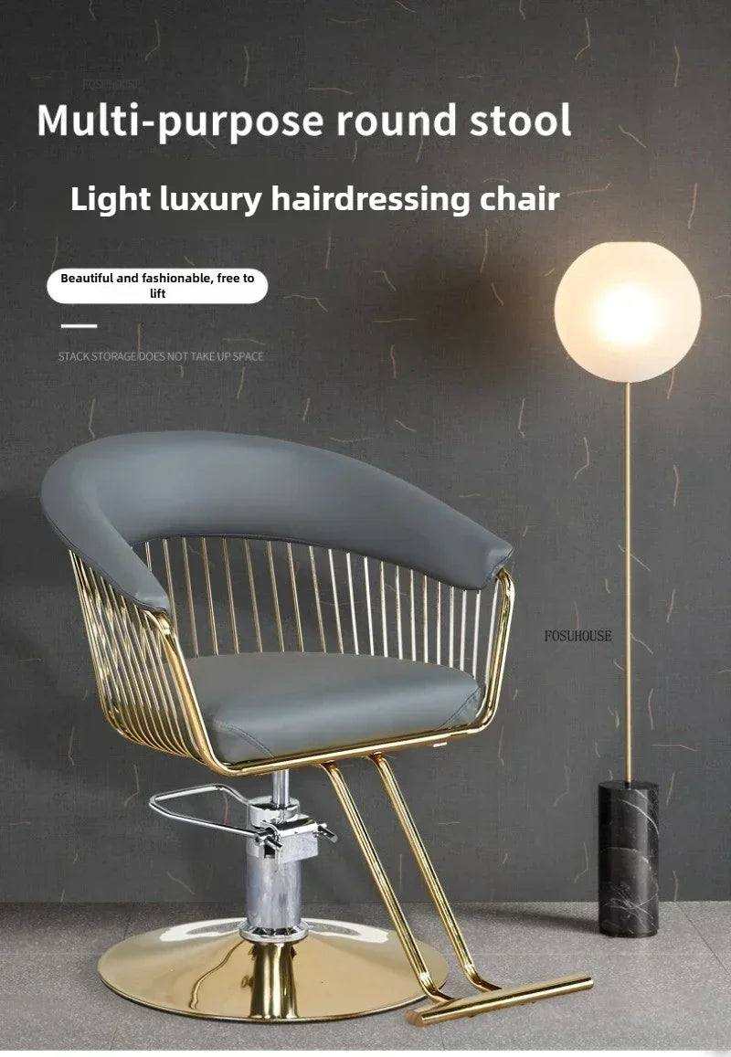 High end, stainless steel, dining chair, single sofa chair designer