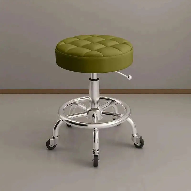 Aesthetic Hairdressing Chair Backrest Simple Rolling Rotating Barber Chair Portable Mocho Cadeira Barber Equipment MQ50BC