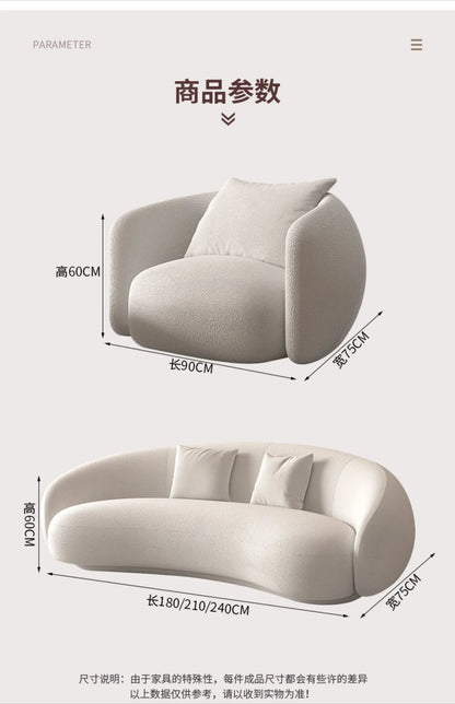 For Italian Banana Sofa Minimalist Shaped Sofa Living Room Simple Modern Arc Cashew Sofa