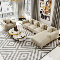 A Modern Design Corner Leather Couch Living Room Sofas Set Modular Home Furniture Sectional L Shaped Luxury Sofa