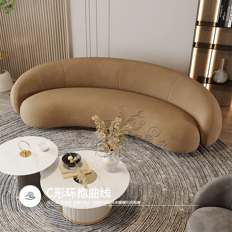 Luxury Living Room Sofas Minimalist Curved Nordic Luxury Lazy Sofa Aesthetic Double Sillas Para Sala De Estar Home Furniture