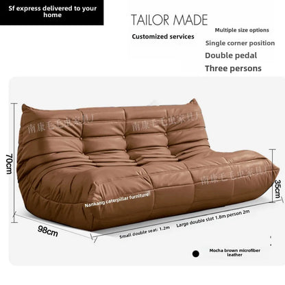 Caterpillar sofa three-person togo full sponge high rebound Internet celebrity living room leisure area sofa famous small sofa