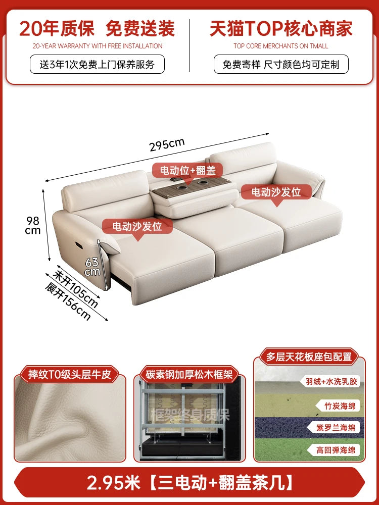 Minimalist Modern Sofa Electric Adults Cushion Comfortable Double Sofa Floor Apartment Divani Da Soggiorno Home Accessories