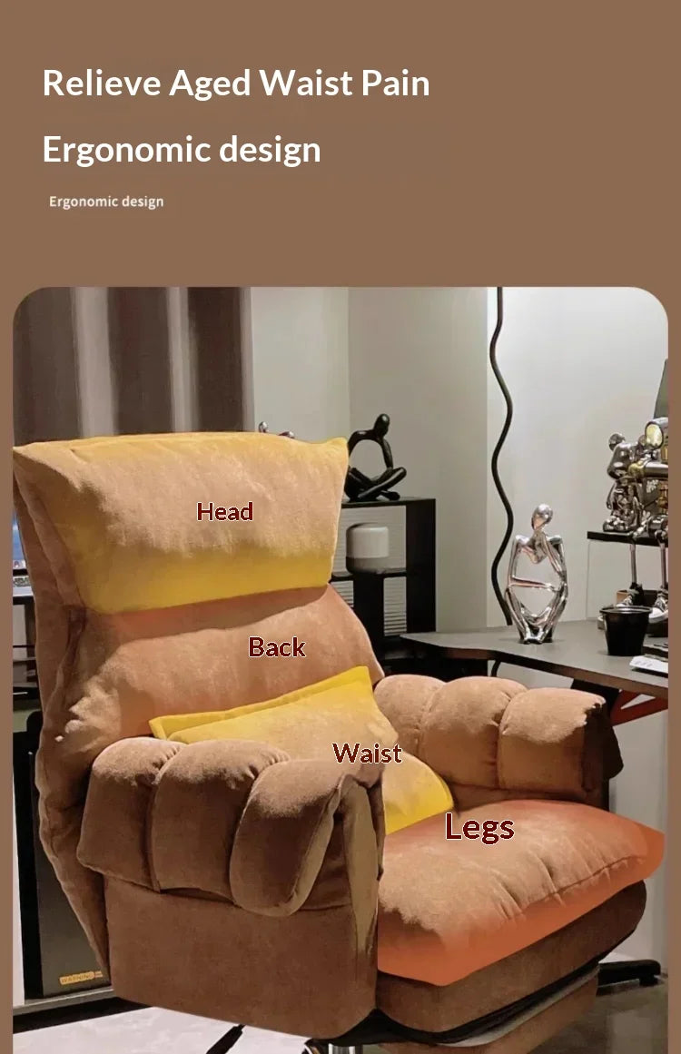 Comfortable Long-term Sofa Chair Gaming Chair Bedroom Desk Chair Ergonomic Chair Furniture Sillas Gamer Adjustable Backrest