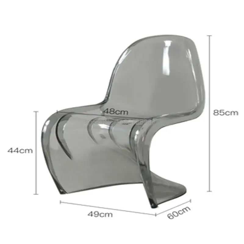 Creative Living Room Dining Stool Crystal Transparent Dining Stool Furniture Modern Minimalist Plastic Dining Chair