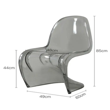 Creative Living Room Dining Stool Crystal Transparent Dining Stool Furniture Modern Minimalist Plastic Dining Chair