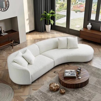 Modern Design Sectional Sofa Set Living Room Hotel Furniture with Curved Modular Velvet Fabric Couch