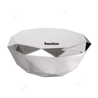 Diamond Shaped Coffee Table, Made of Stainless Steel Material, Suitable for Study Rooms, Bars, Hotels, Restaurants, and Offices