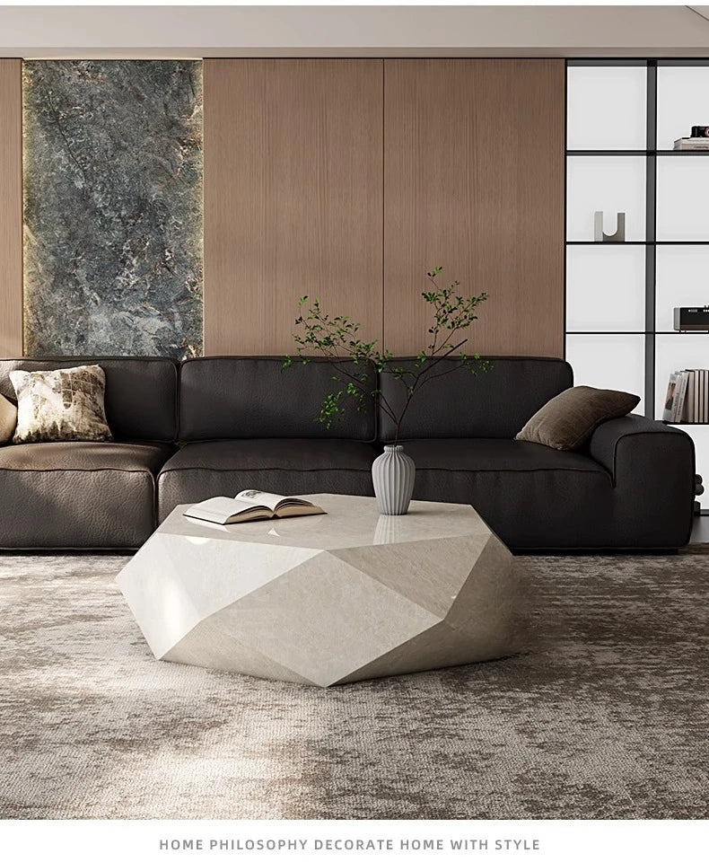 Coffee table small apartment rock slab designer atmospheric Italian living room high-end creative coffee table