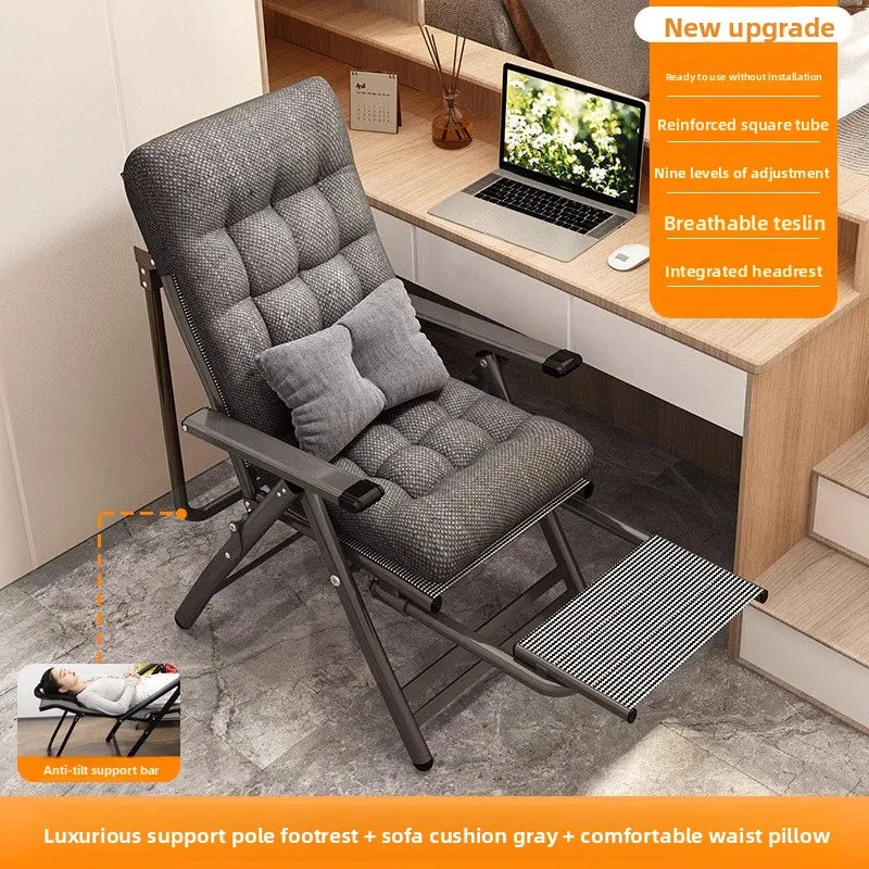 recliner lunch break folding office chair nap can lie down dual-purpose backrest computer chair couch