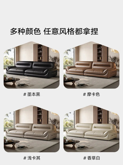 zL MM Lounge Leather Filler Sofa Living Room Luxury Italian Nordic Lazy Couch Recliner Mini 3 Seater Divani Da Soggiorno Furnitu