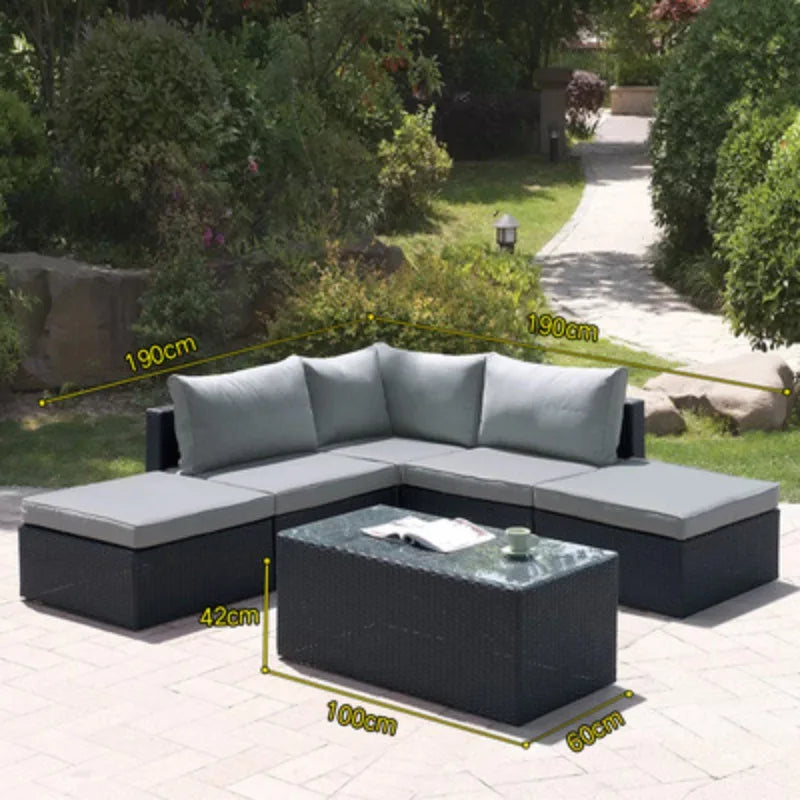 Imitation rattan sofa leisure courtyard garden sun room outdoor outdoor balcony corner waterproof