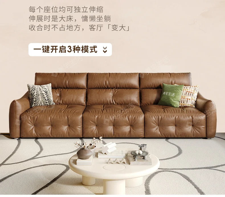 French Scalable Electric Sofa Bed Modern Designer Creativity Puff Sofa Comfort Lounge Living Room Furniture Canape Salon FYES