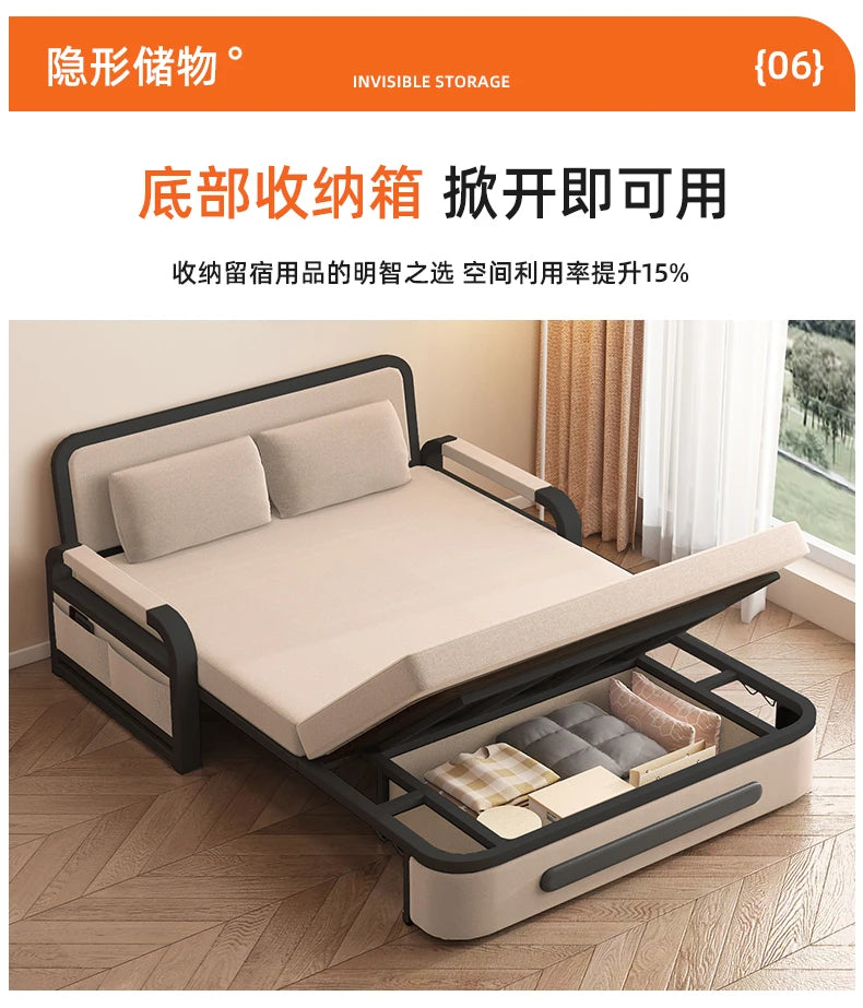 Sofa bed folding dual-purpose 2025 new single bed small apartment living room balcony folding bed multi-functional retractable b