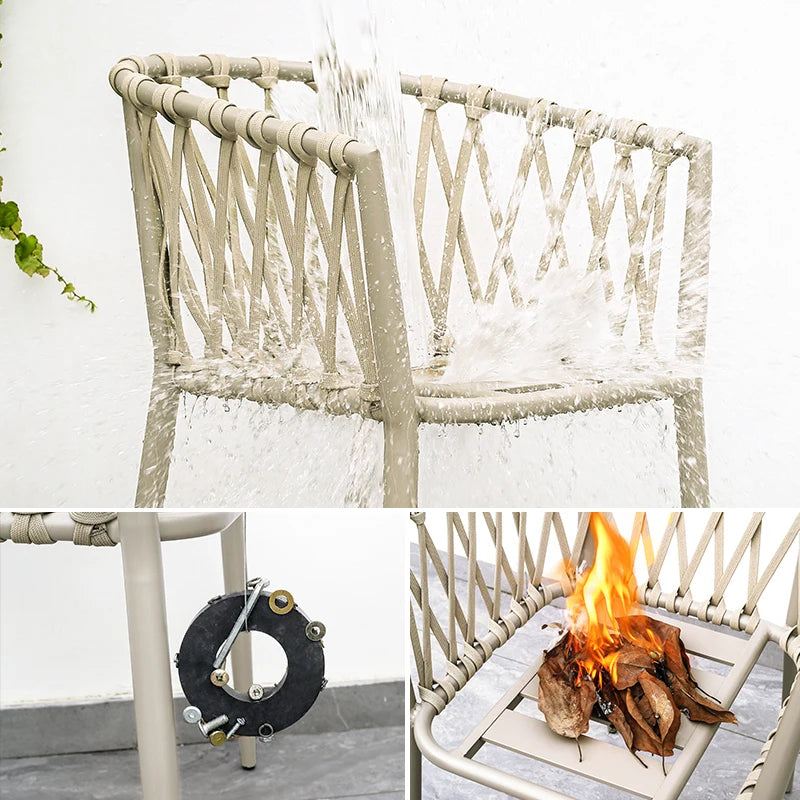Factory Wholesale Good Quality Modern Wpc Patio Table And Chairs Set Talking Dining Furniture