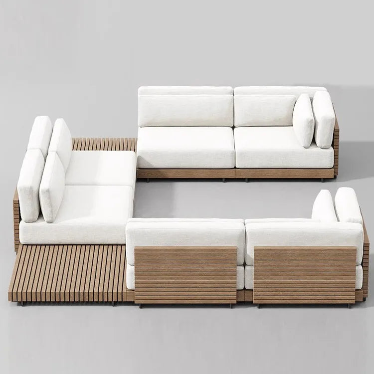 Nordic, outdoor, sofa, hotel, coffee table, outdoor, open-air, villa, solid wood, sofa, combination, courtyard, furniture