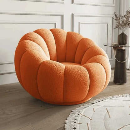 JC Lazy Pumpkin Sofa Sleepable and Reclining Lounge Chair Living Room Small Apartment Swivel Sofa Chair