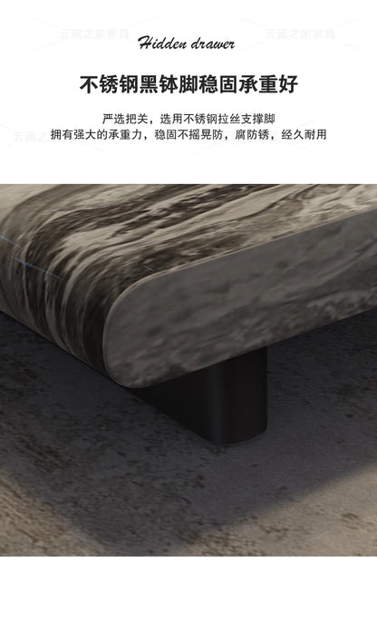 minimalist advanced sense modern simple living room household rectangular oval marble coffee table