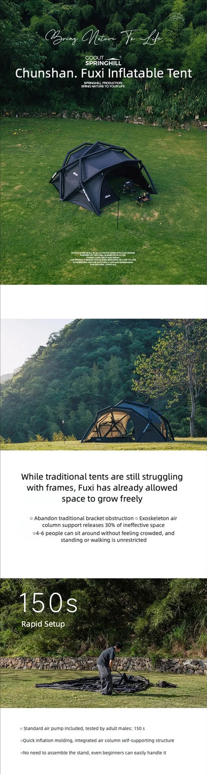 Goout SpringHill Fuxi Inflatable Ball Tent for Outdoor Camping, One-Piece Portable Wild Camping Overnight Rainproof