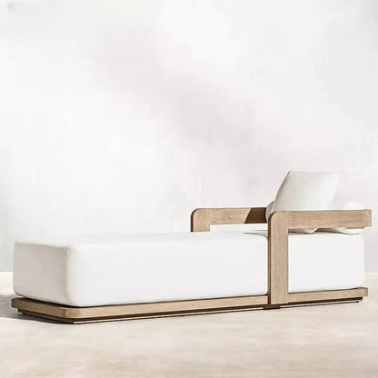 Custom outdoor courtyard waterproof design garden sofa wooden furniture teak outdoor furniture