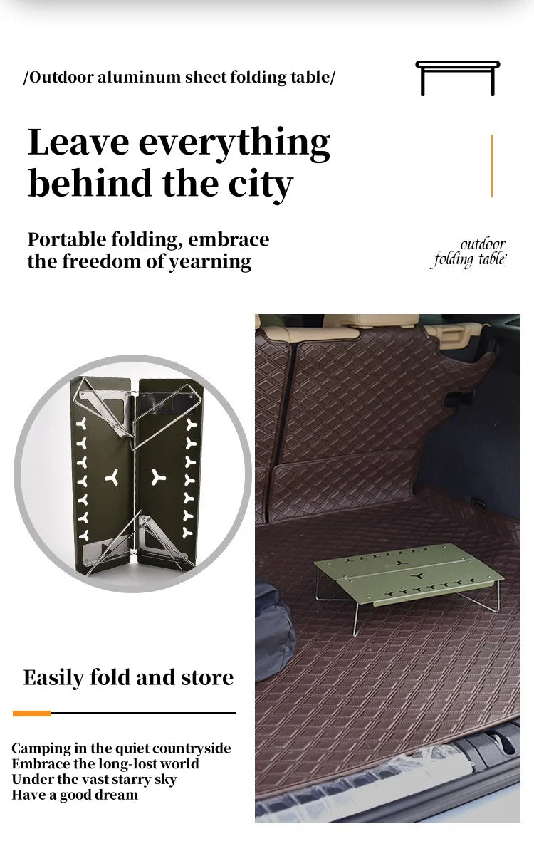 Compact Mini Camping Table Portable Ultralight Folding Tent Table Aluminium Alloy Collapsible Outdoor Table For Hiking